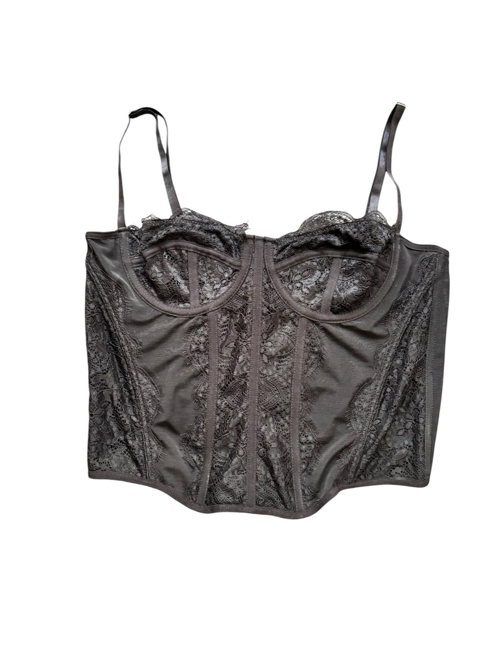 Corset Top Sexy Black Lace – Wynnque – Spaghetti Strap – Size S/M (No Tag)